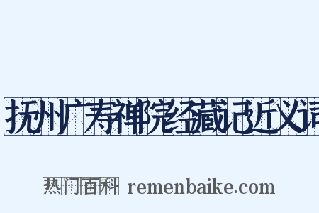 抚州广寿禅院经藏记近义词是什么意思的图片